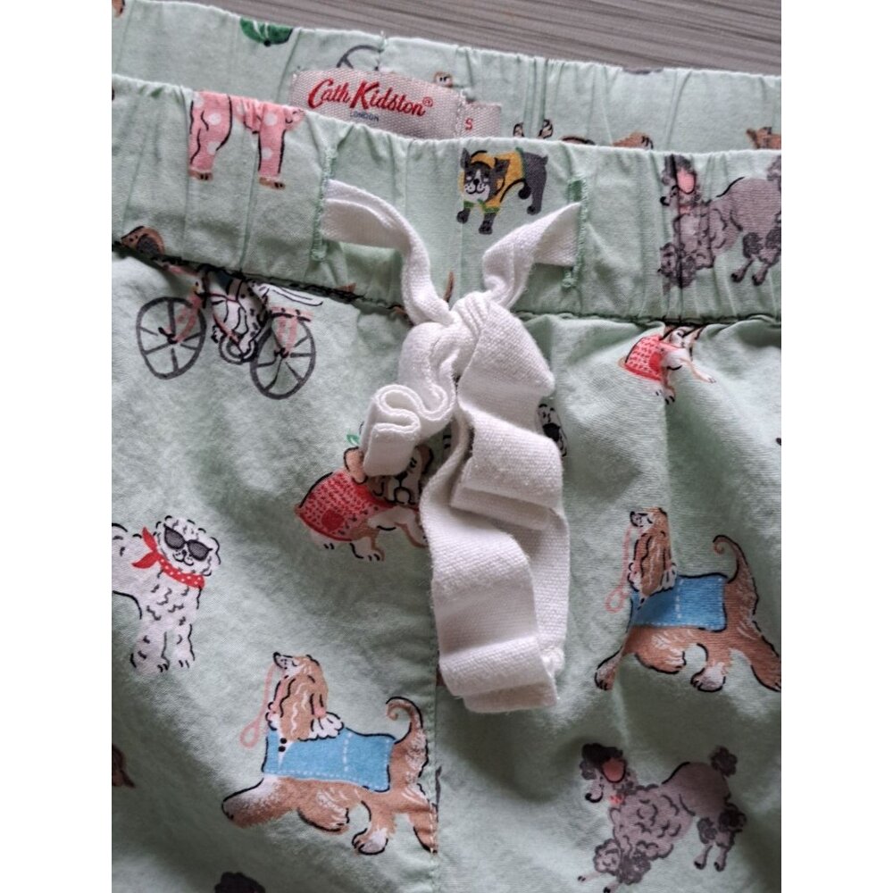 Cath Kidston Pets Party Print Brushed Cotton Pajama Bottoms Small Women's Dogs - Picture 5 of 11